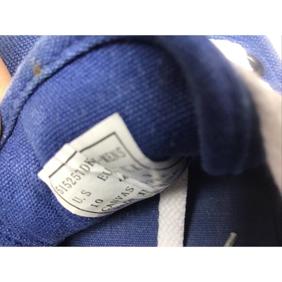 Vintage Levis Blue Canvas Skater Boater Shoes Men 10 or Women 11.5 - Picture 8 of 9